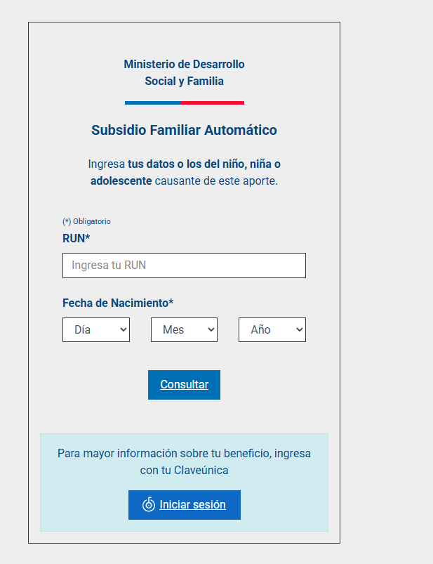 Subsidio Familiar Automático