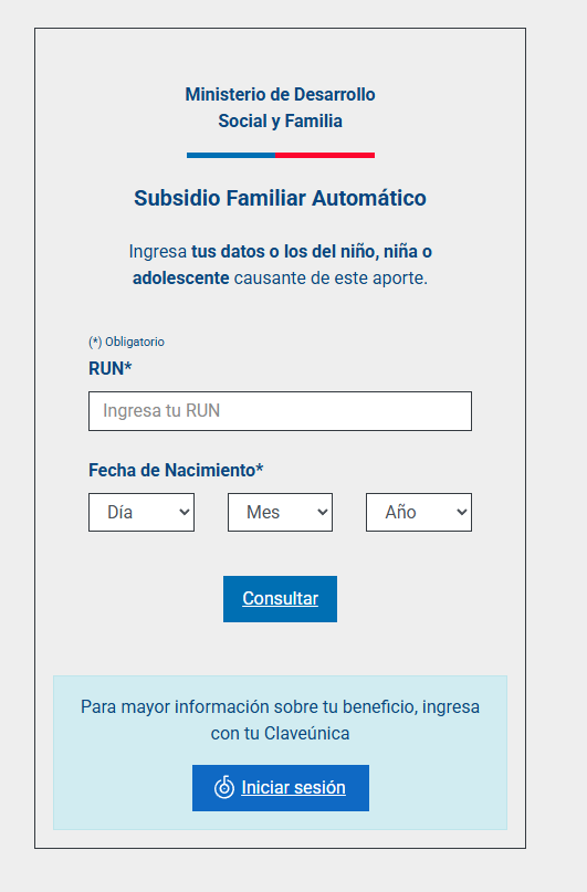 Subsidio Familiar Automático