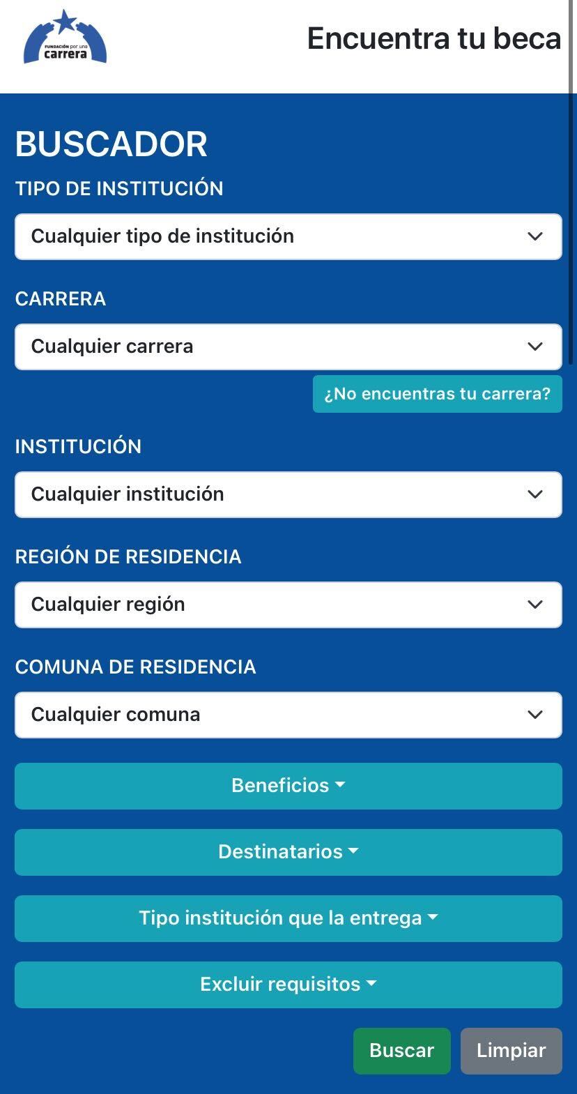 buscador de becas para carreras caras